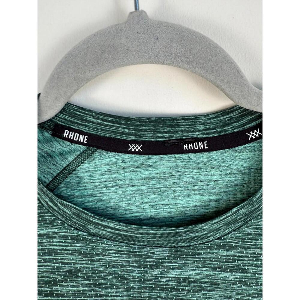 Rhone Shirt Medium Green Vapor Training Active Running Gym Workout - Picture 2 of 6